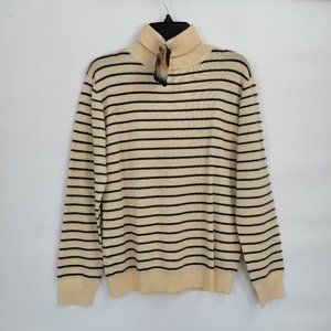 Calico Women's Striped Turtleneck Pullover Medium